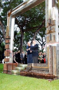 Nall’s ‘Peace Frame’ Inauguration with Prince Albert II of Monaco.