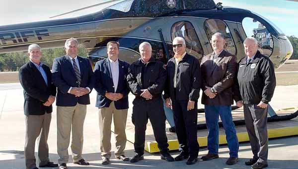 PHOTO by jaine treadwell   Sheriffs pictured from left are, Greg Ward, Geneva County; Russell Thomas, Pike County; Wally Olson, Dale County; Leroy Upshaw, Barbour County; Dennis Meeks, Covington County; Andy Hughes, Houston County; and Dave Sutton, Coffee County.