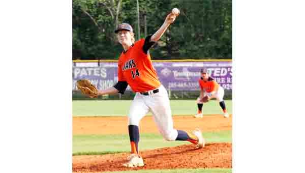 John Michael Stephens of CHHS throws a no hitter in game one in a 3-0 win over Bibb County Friday in Centreville, Ala. 