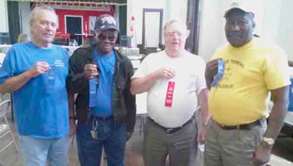 Contributed photo Pictured Left to Right is Raymond Wheeler, Lorenzo Frazier, James Wright and William Davis, Troy’s winning dominos team. After placing in district competition, Troy Nutrition Center team will compete in the state competition in October.