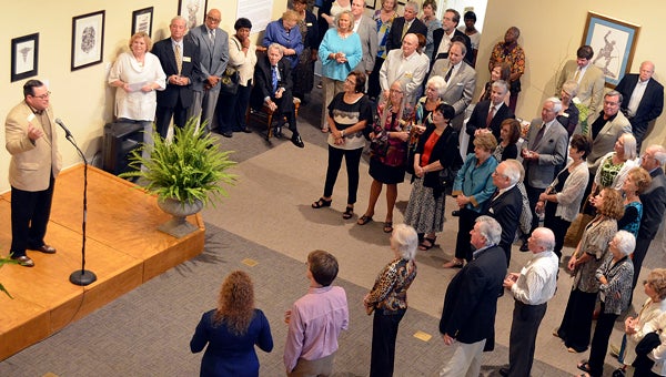 Scores of Pike Countians attended a reception welcoming members of the Alabama State Council on the Arts on Wednesday evening. SUBMITTED PHOTO