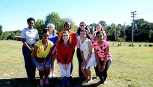Charles Henderson nominated three seniors, two juniors, two sophomore and two freshmen to their homecoming court. The winners for the court will be announced Friday during CHHS’ game against Northview.  Front row: from left to right, Ashley Davis, senior; Natalie Smolcic, senior; Gloria Lewis, frehsman; and Ashlan McCloud, freshman. Back row: from left to right: Stomri Wilson, junior; Mary Thomas Jones, junior; Brandi Eldridge, senior; Lindsey Fox, sophomore; and Amelia Steele, sophomore.  MESSENGER PHOTO/SCOTTIE BROWN