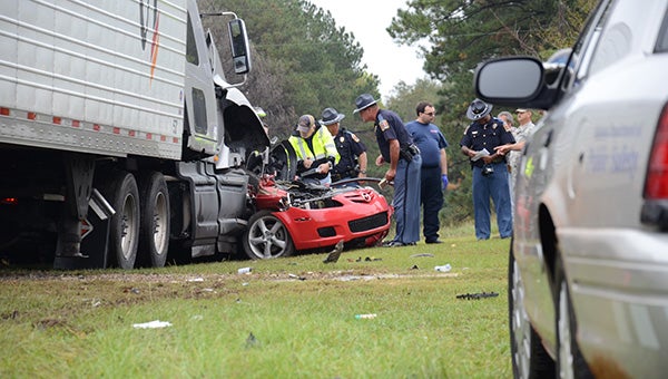 A two-vehicle collision on Alabama 10 claimed the life of a Troy student on Tuesday. (Messenger Photo/ Jaine Treadwell)