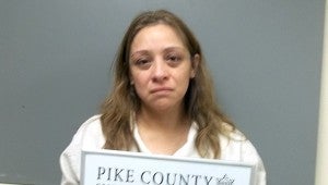 Consuelo Long, Brundidge, was arrested Tuesday and charged with possession of a controlled substance after Consuelo and her husband, Donald, were discovered with 15 grams of crystal methamphetamine in their possession. 