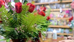 Preapring for Valenitne’s Day is always stressful for florists, and Friday was just as busy for Jean’s Flowers. 