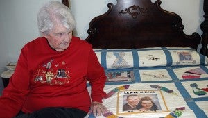  Inez Winton is now at home at Noble Manor. The memory quilt that family and friends gave her and her husband, Lewie, on their 50th wedding anniversary keeps him and them close.
