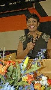 Tonya Terry, successful member of the WSFA news team, spoke to Charles Henderson High School students for annual Black History Program. Terry said her role models could be found throughout her hometown of Troy.