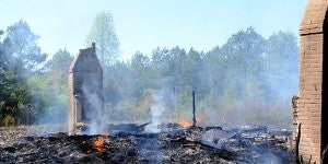 A home completely burned Friday morning, and the fire returned Friday afternoon, causing the surrounding woods to burn. The Meeksville Volunteer Fire Department responded to both burns. Meeksville Fire Chief Louis Davis said that no one was injured from the burn.