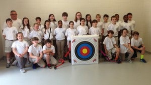 submitted Photos Troy City School’s elementary, middle and high school archery teams competed at the state tournament on Friday and came back with hardware. Pictured: the CHMS team