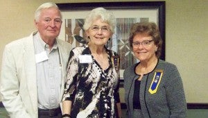 Pictured from left, Jerry Spann, Betty Spann and Barbara Lee of Monroeville, the new AFMC president.