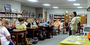 Messenger Photo/Scottie Brown Rep. Martha Roby spoke to the Pike Liberal Arts School senior government students about the ins and outs of working in Washington D.C.