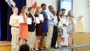 Troy Elementary School held a graduation ceremony and an award ceremony for the sixth grade students. Students were recognized for academic achievements as well as athletic and other achievements.