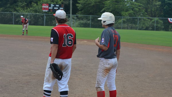 Messenger Photo/mike hensley Tristen Carter and the Troy Dixie Baseball team competed in the State Tournament at the Sportsplex. After being defeated by Dothan twice during the tournament, Troy finished third overall.