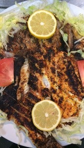 Grilled fish or “masgoof.”