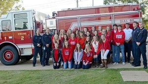MESSENGER PHOTO/COURTNEY PATTERSON The Pike Liberal Arts Excel Club honored the Troy Fire Department by serving breakfast to the fireman Tuesday morning. 