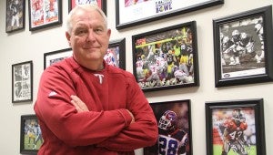 PHOTO/DAN SMITH Chance circumstances brought Chuck Ash to Troy in 1974 and to his career as an athletic trainer. Now, after serving as head trainer at Troy University for 25 years and helping build a nationally recognized program, Ash is retiring. He will be honored during the Troy vs. Georgia Southern game, Kickoff is 2:30 p.m. Saturday at Veterans Memorial Stadium.
