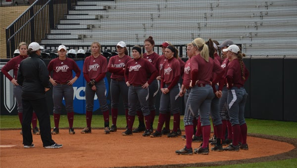 Photo/mike hensley After winning 32 games last season, Becca Hartley and theTroy University softball team is in full preparation mode for the 2016 season that is set to begin on February 12 against Eastern Michigan in the Trojan Invitational. 