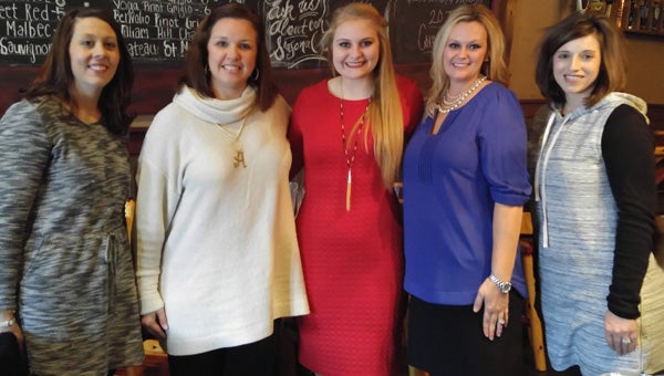 Pike County’s Distinguished Young Woman Morgan Vardaman was the guest of honor at a send-off reception earlier this week. Joining her were board members of the Pike County program as well as friends and supporters. Above, are board members Lauren Prawius, Michelle Armstrong, Vardaman, Candy Howard-Shaughnessy, and Tracie Huner.