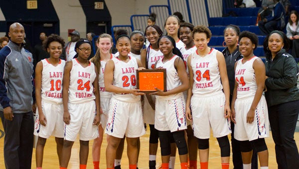 Photo/ The Charles Henderson Lady Trojans won the Class 5A area 3 championship Wednesday evening when they defeated the Eufaula Tigers 51-34. With the win the Trojans will now host the sub-regional tournament starting on Monday. 
