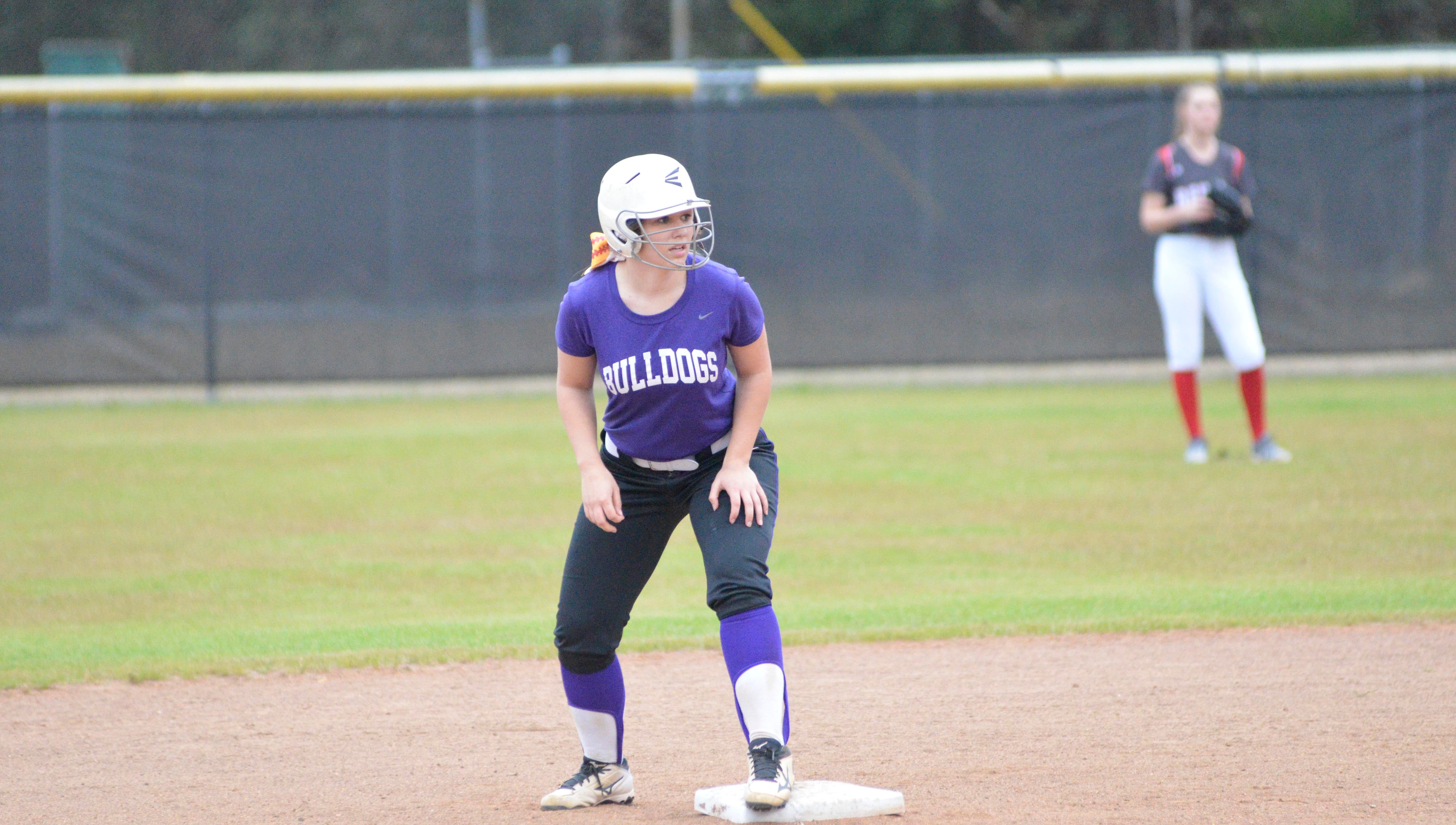 Photo/mike hensley The Pike County Lady Bulldogs have sported a young team all season long. Despite numerous rain outs and cancellations, the Bulldogs are gaining valuable experience this season. 