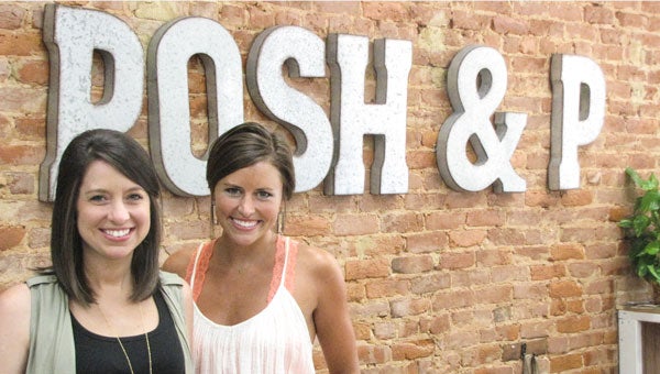 Sarah Kelley (left) opened the Posh & P Boutique on June 21 alongside business partner Elizabeth Whitton (right). Kelley started the boutique online three years ago and Whitton joined as a partner a year later. 