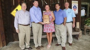 From left are judges Alabama Department of Agriculture & Industries Commissioner John McMillan and Alabama Catfish Producers Chairman Will Pearce, restaurant owner Amy Chandler, and judges WSFA-TV anchor Judd Davis of Montgomery and Alabama Farmers Cooperative’s Jim Allen.