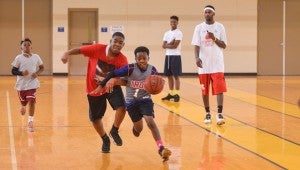 Messenger photo/Mike Hensley The Motivate Others Through Christ Basketball camp came to a close on Saturday. Nearly 75 kids were in attendance to learn the fundamentals of basketball. This year marked the sixth year anniversary of the camp at the Troy Recreation Center.