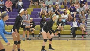 Photo/mike  hensley After a slow start to the 2016 season the Goshen Eagles volleyball team returned home on Tuesday evening to take on the Brantley Bulldogs. The Eagles made quick work of the Bulldogs winning 25-8. 25-19 and 25-14. 