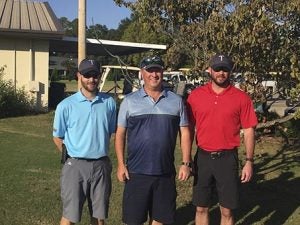Messenger photo/Mike Hensley  The Pike County Chamber of Commerce held it’s annual Fall Open at the Troy County Club on Monday afternoon. The team of (left to right) Ross Fuller, Tim Mitchell, James Champman and David Collier (not pictured) won the Gross Championship with a score of 54.