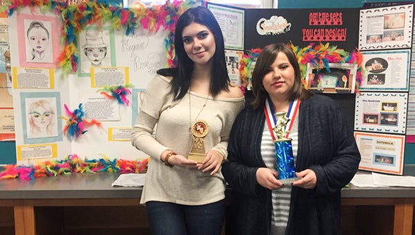 Megan Romero, left, and Malory Magrath took home honors at the Walter Trumbauer Theater Festival over the weekend. They competed against 1,300 students from around the state.