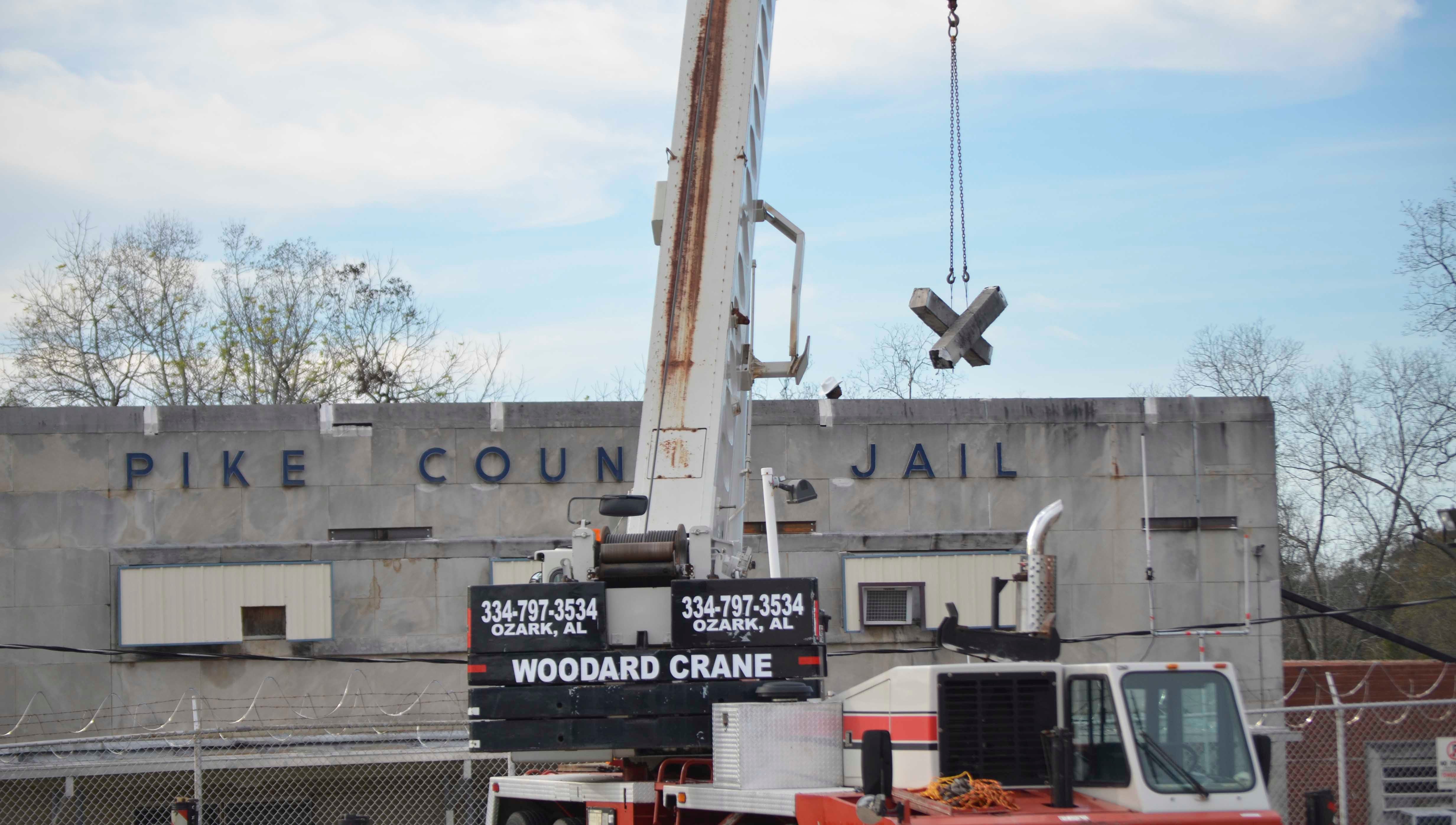 Work is underway at the Pike County Jail, where construction crews are working to shore up the building. County officials say the jail, which was built in 1957, needs to be stablized and made safe while commissioners explore options for constructing a new, modern correctional facility.