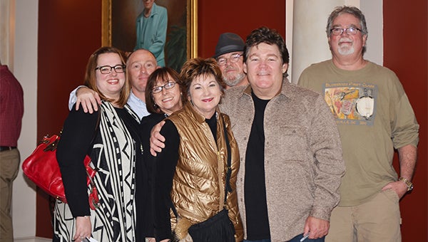 The family of the late Lester Sanders, who owned and operated Lester’s flat in Pike county for many years, attended the Troy Arts Council’s Songwriters Showcase on Friday night. Singer and songwriter Marty Raybon, center front, and his dad and brothers played at Lester’s Flat in his early days before he joined Shenandoah.