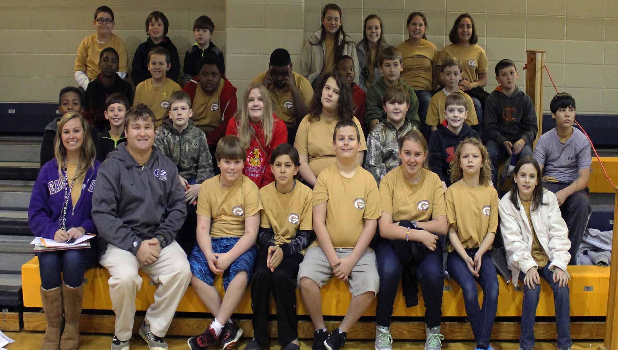 submitted photo The Goshen Elementary and Middle School archery teams finished in third place overall in the NASP Regional Archery Tournament at the Troy Recreation Center.